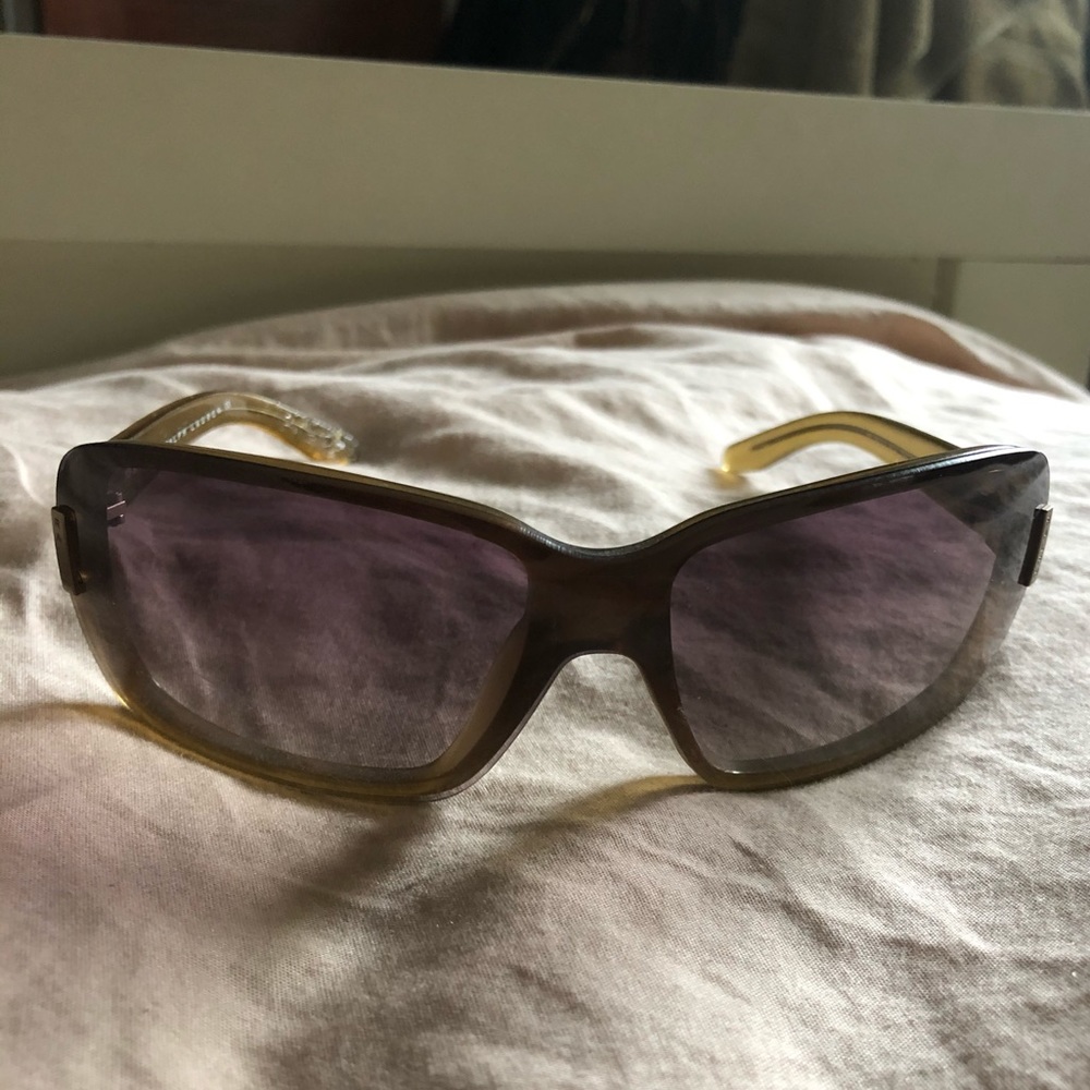 Ralph Lauren Brown Shield Glasses Brown Gradient